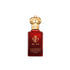 Red Clive Christian perfume bottle with a gold cap on a white background. Perfume Name Matsukita