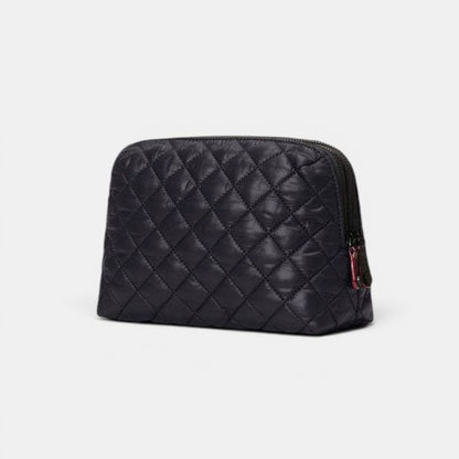 Medium Double Zip Cosmetic - Black