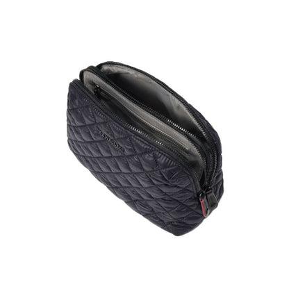 Medium Double Zip Cosmetic - Black