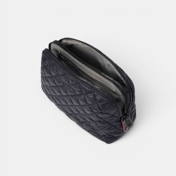 Medium Double Zip Cosmetic - Black