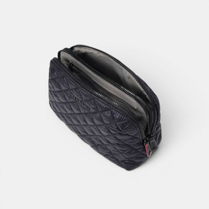 Medium Double Zip Cosmetic - Black