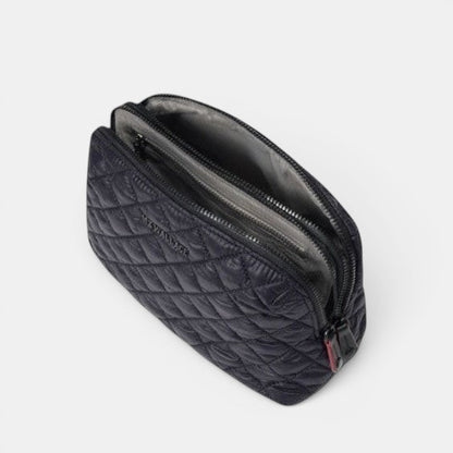 Medium Double Zip Cosmetic - Black