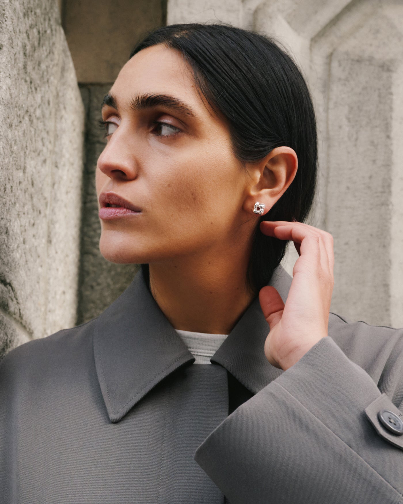 Mini Woven Square Earrings