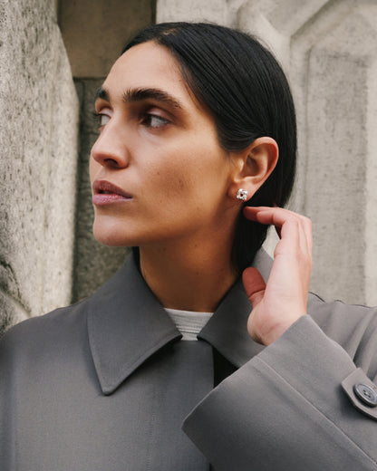 Mini Woven Square Earrings