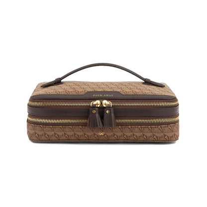 Pack Away In Dark Earth Beige AH Jacquard