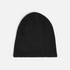 Shop Rescue Spa black cashmere ribbed beanie with a soft, double-layer knit construction for warmth.