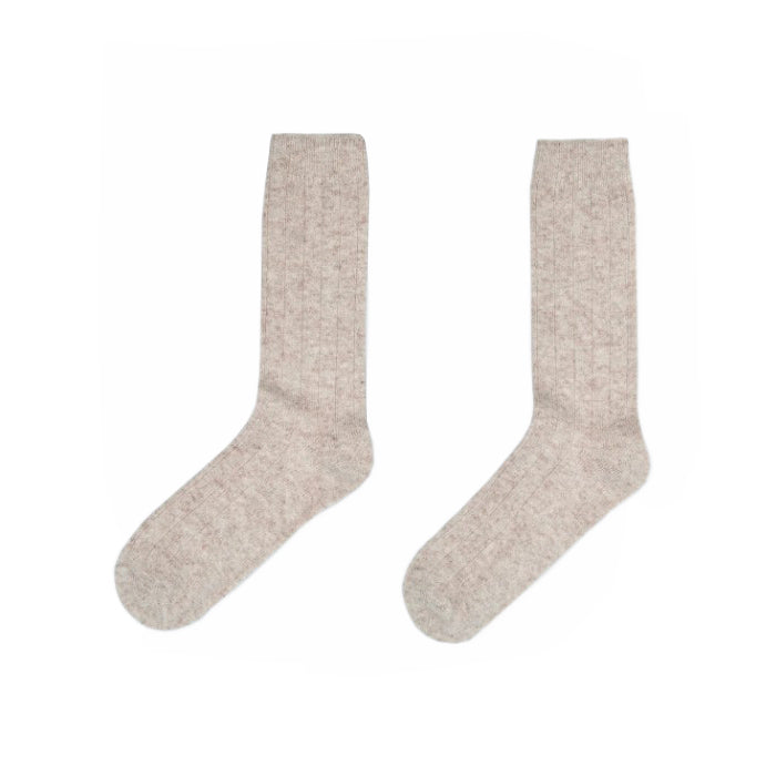 Cashmere Ribbed Sock
