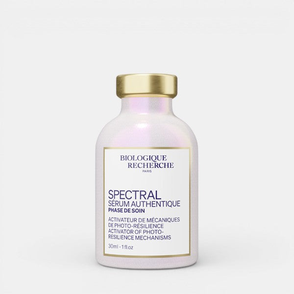 Front-facing unboxed product photo of Biologique Recherche Sérum Spectral 30ml on a clean background, showing serum bottle.