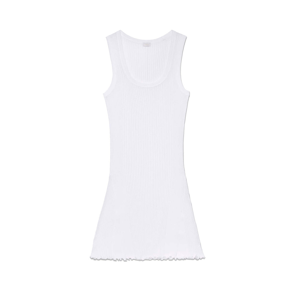 Front-facing product photo of Zimmerli Richelieu Neglige in white on a clean background, showing full silhouette and lace detailing.