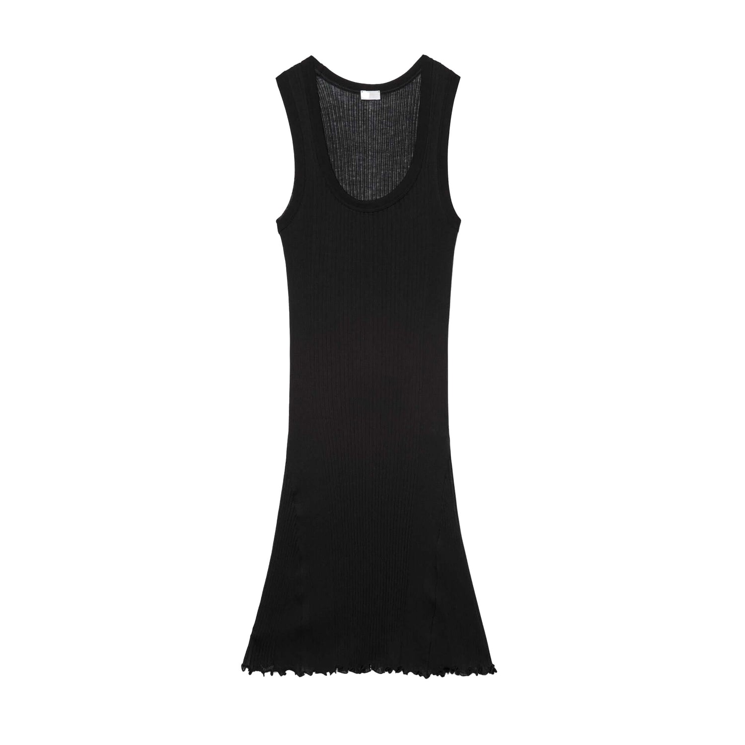 Front-facing product photo of Zimmerli Richelieu Neglige in black on a clean background, showing full silhouette and lace detailing.
