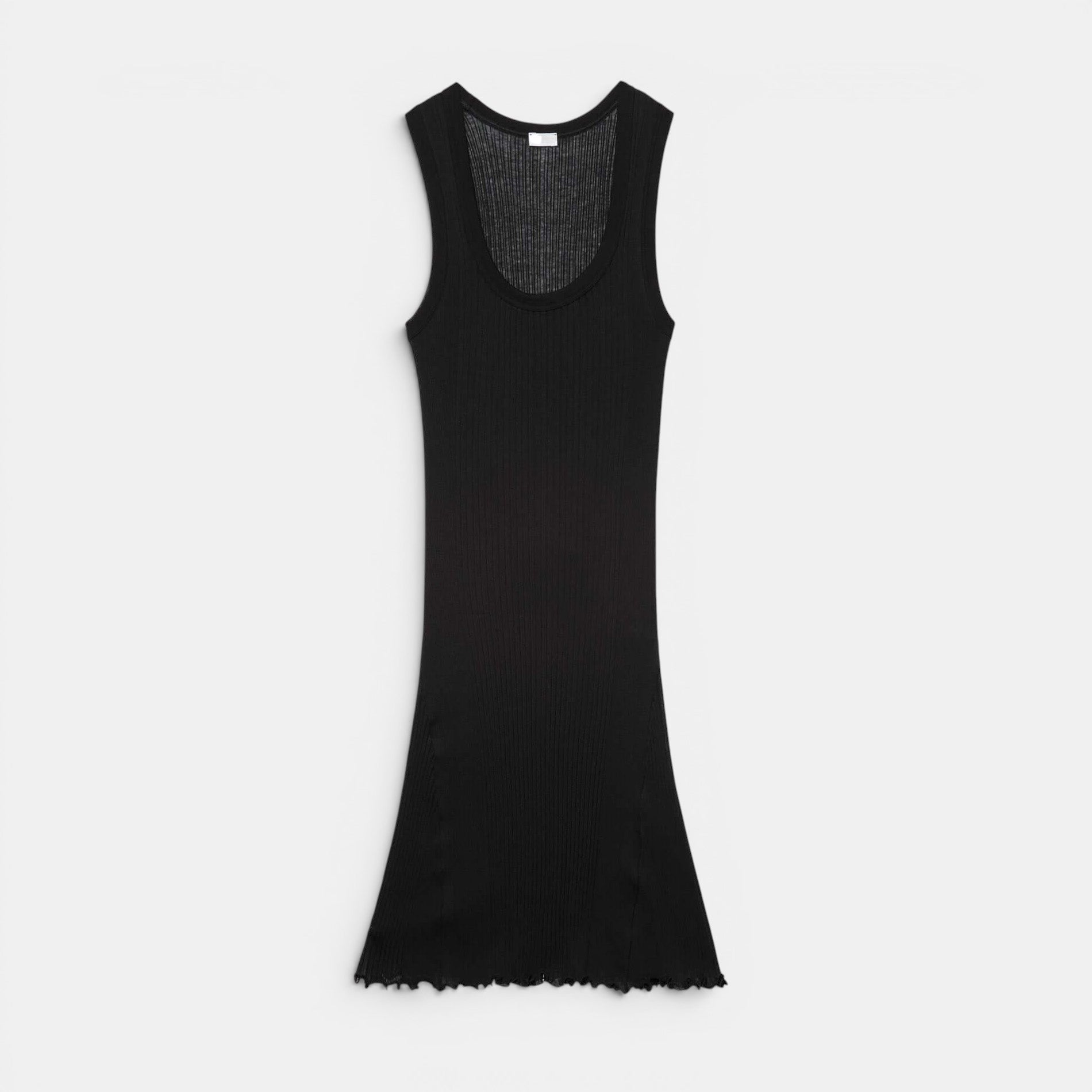 Front-facing product photo of Zimmerli Richelieu Neglige in black on a clean background, showing full silhouette and lace detailing.