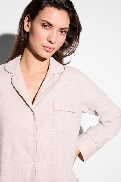 Pyjama Long Set Pink Check