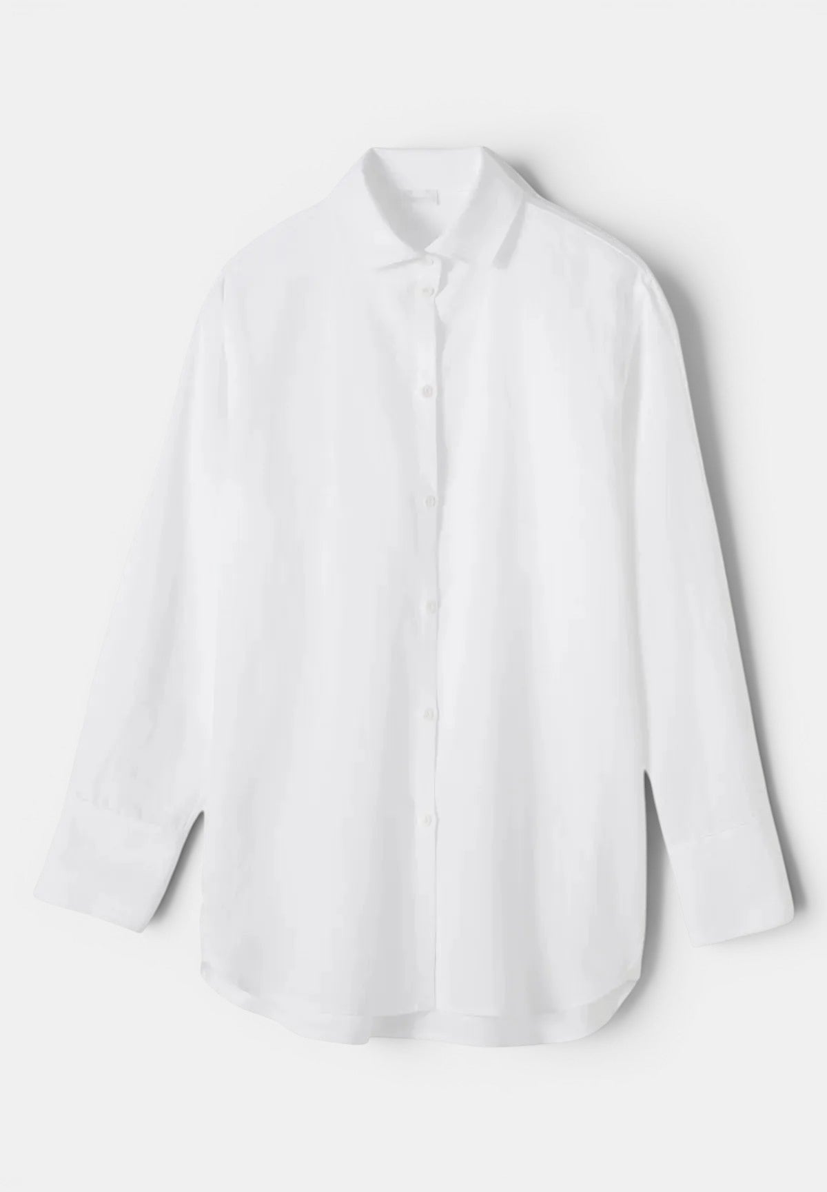Front-facing product photo of Zimmerli Button Front Shirt Long Sleeve in white on a clean background, showing full shirt silhouette and button-front design.