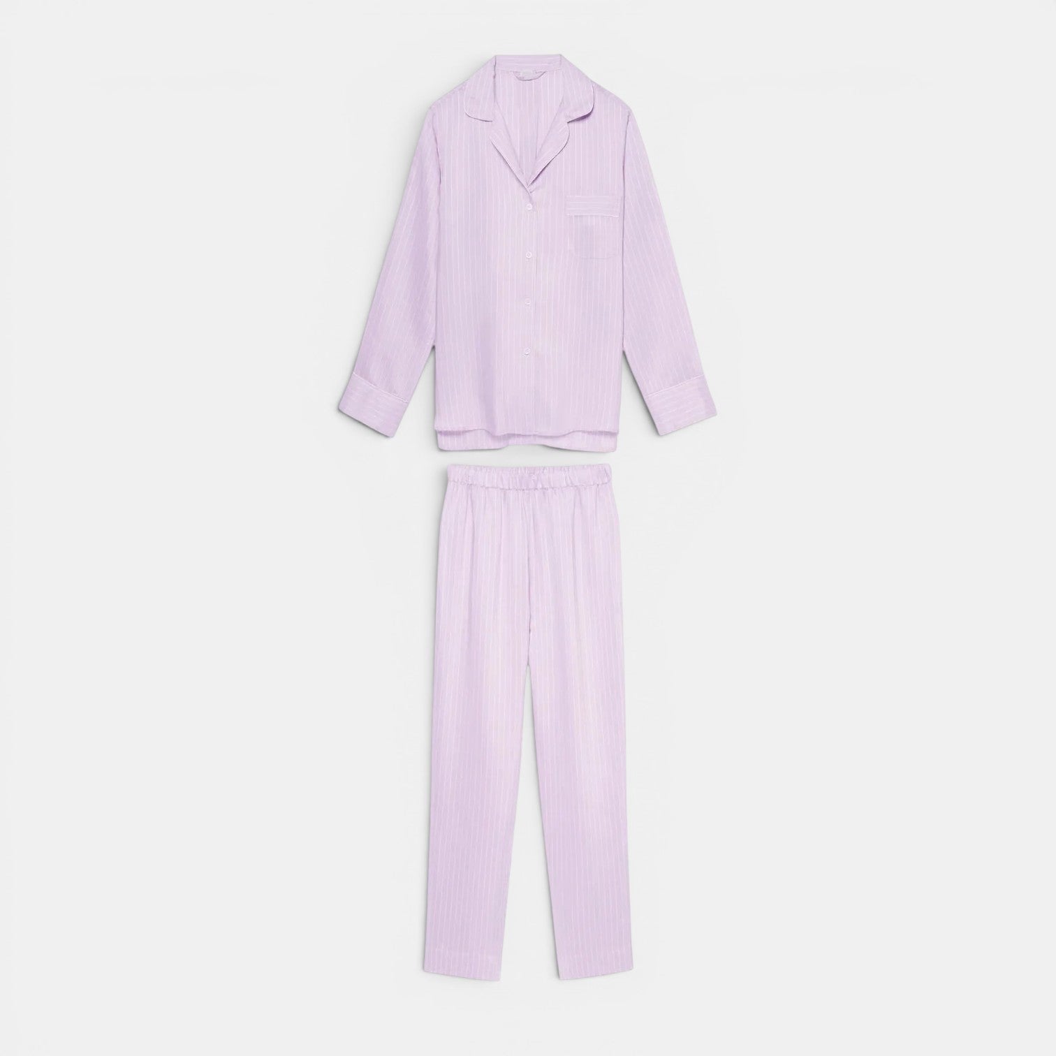 Pyjama Long Set Lilac Stripes