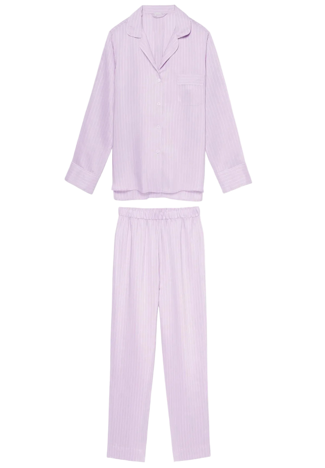 Pyjama Long Set Lilac Stripes