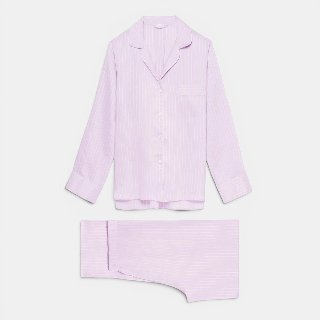 Pyjama Long Set Lilac Stripes