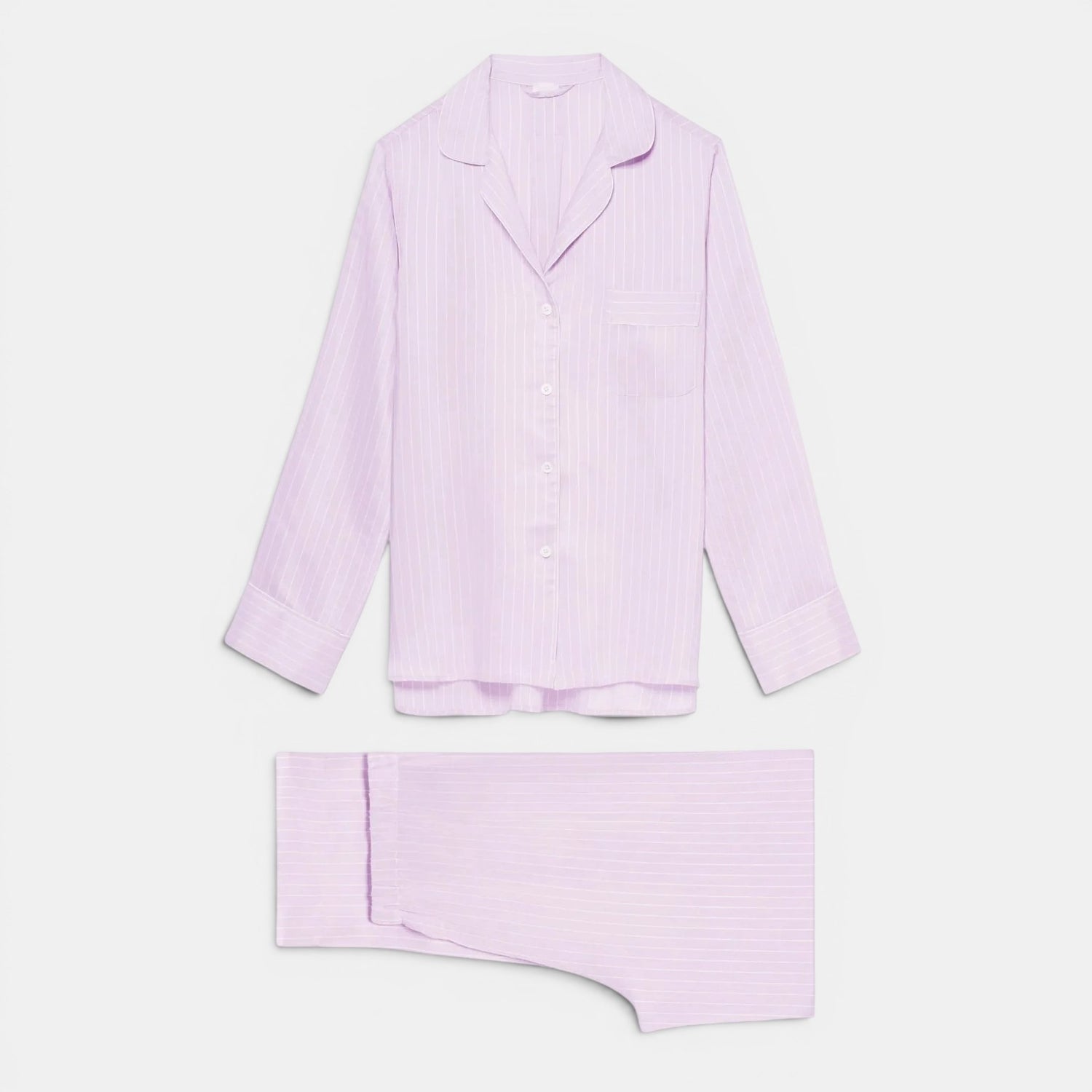 Pyjama Long Set Lilac Stripes