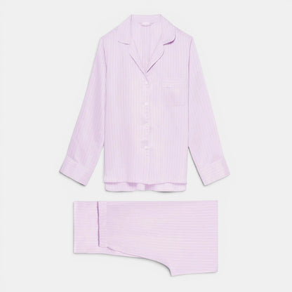 Pyjama Long Set Lilac Stripes