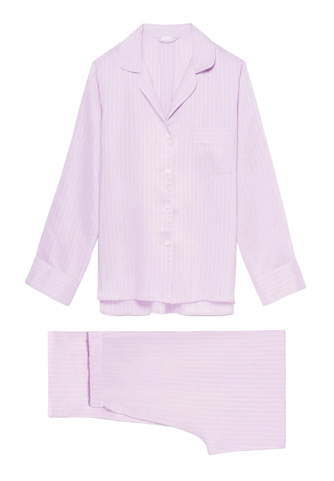 Pyjama Long Set Lilac Stripes
