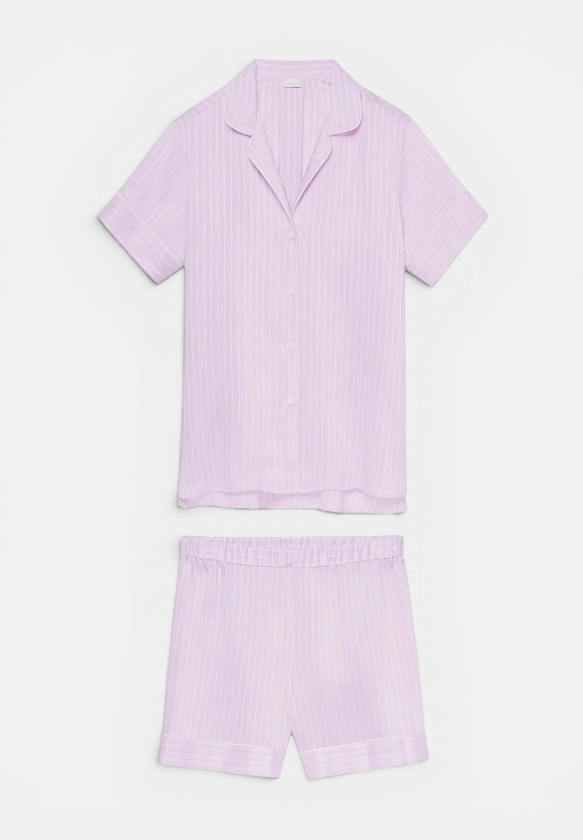 Pyjama Short Set Lilac Stripes