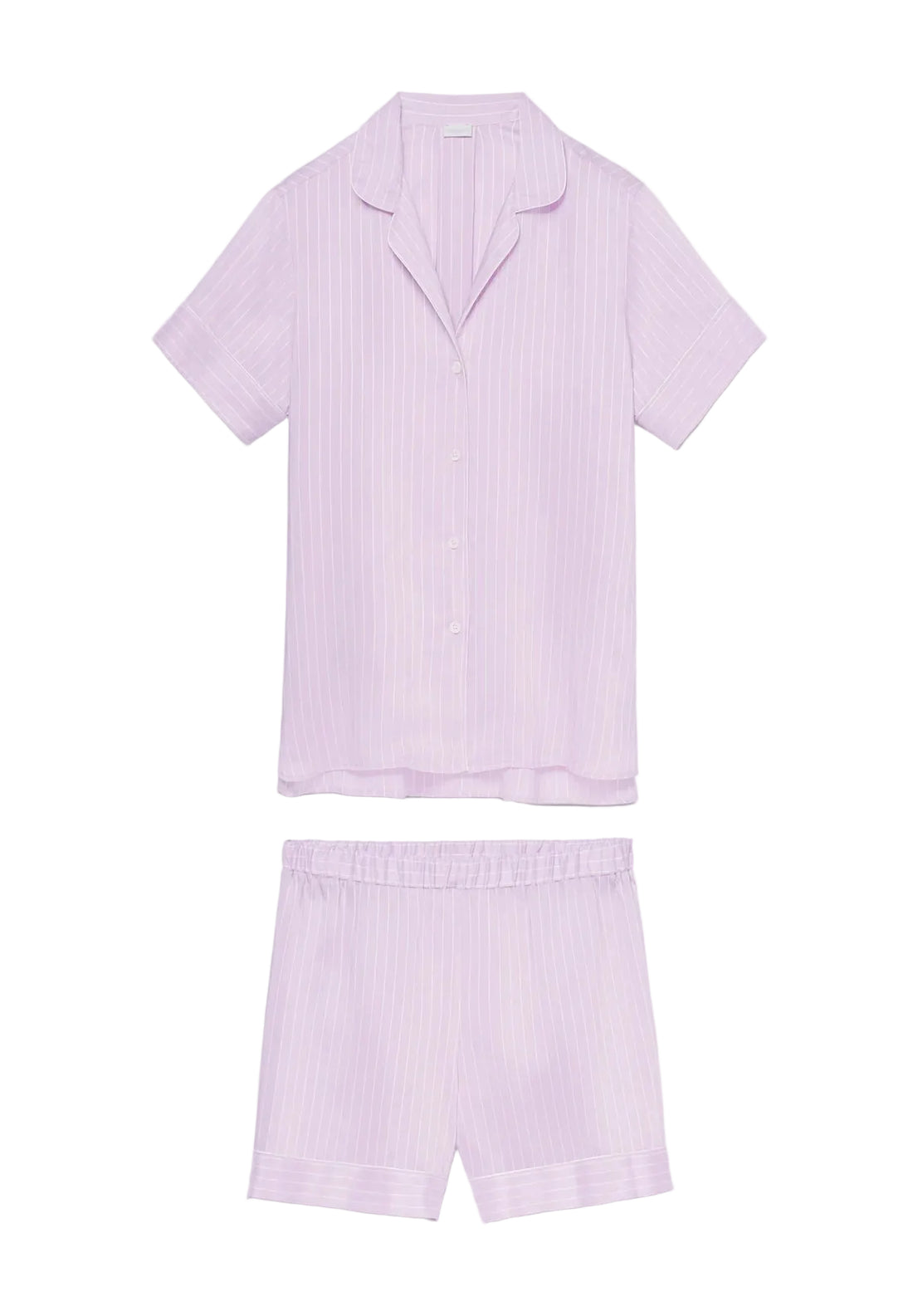 Pyjama Short Set Lilac Stripes
