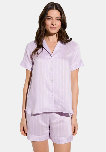 Pyjama Short Set Lilac Stripes
