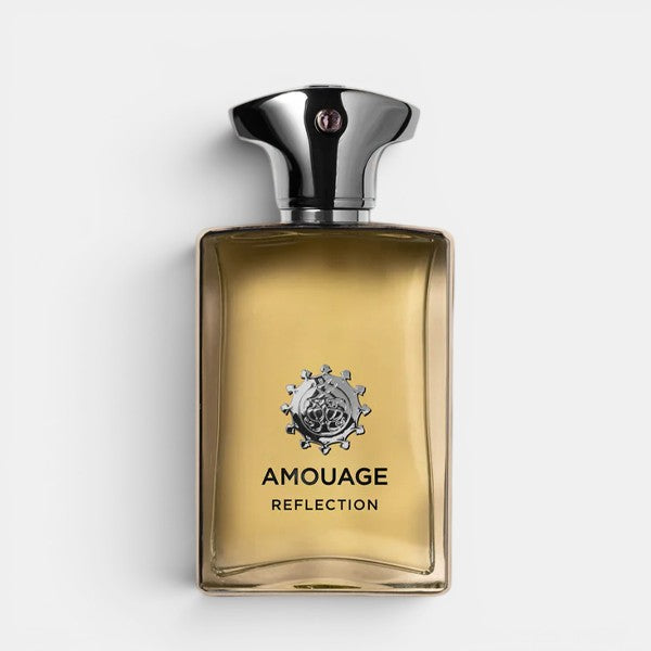 Amouage Reflection perfume bottle on a light gray background