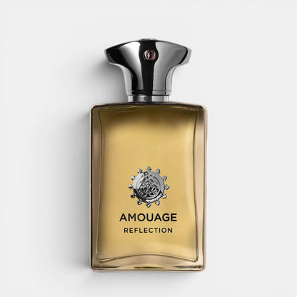 Amouage Reflection perfume bottle on a light gray background