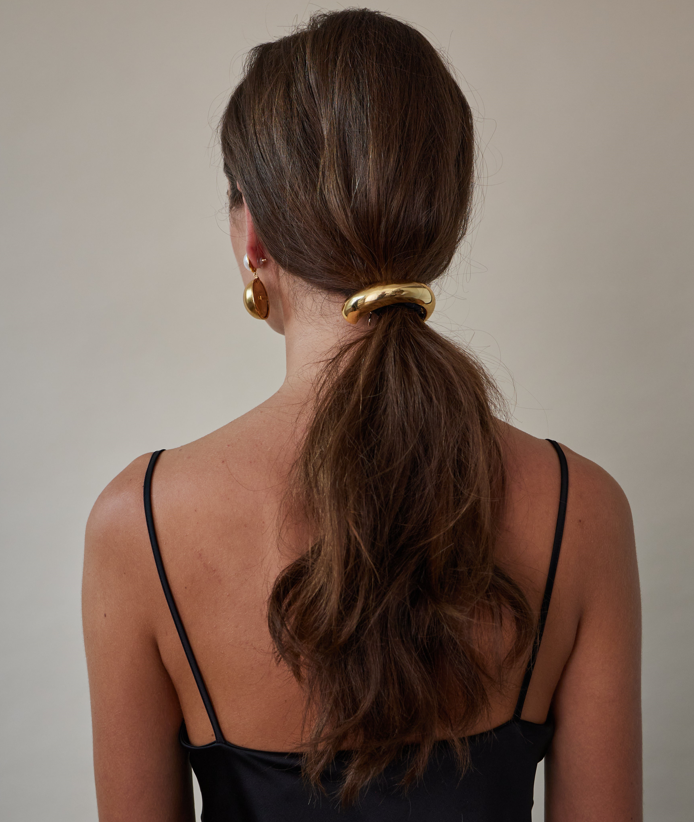 Glossy Arch Pony Cuff Gold