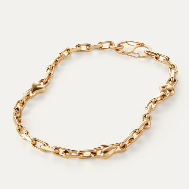 Art Heart Chain Necklace Gold