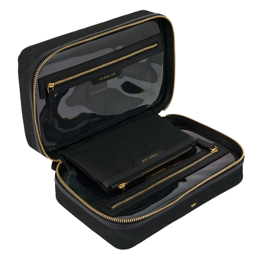 Bathroom Cabinet In Black AH Logo Nylon With Clear TPU