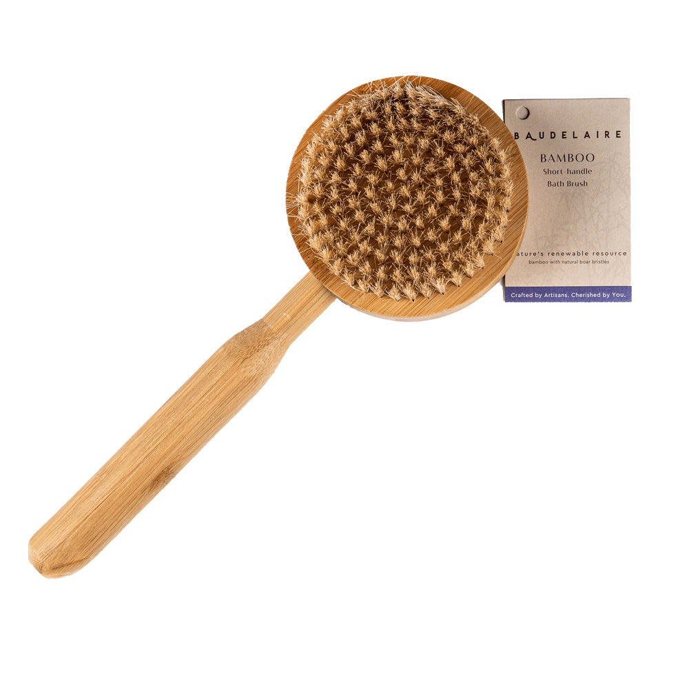 Bamboo Short-Handle Bath Brush