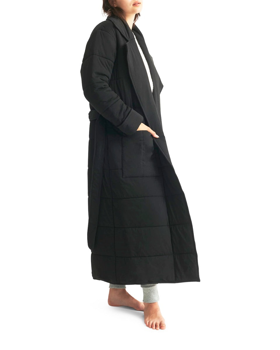Sonya Quilted Robe - Black