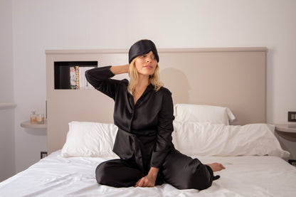 Black Jade Silk Sleep Eye Mask