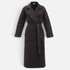 Shop Rescue Spa Sonya black quilted cotton jersey robe with a notched collar, waist belt, and side pockets.