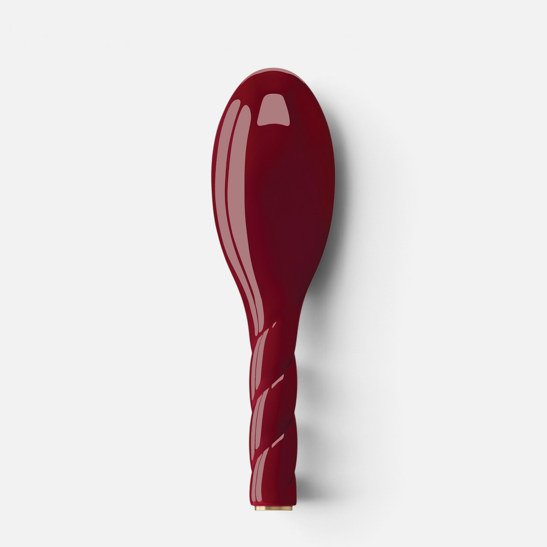 Shop Rescue Spa N.01 Petite Universal Hair Brush in cherry red with a twisted handle and natural boar bristles