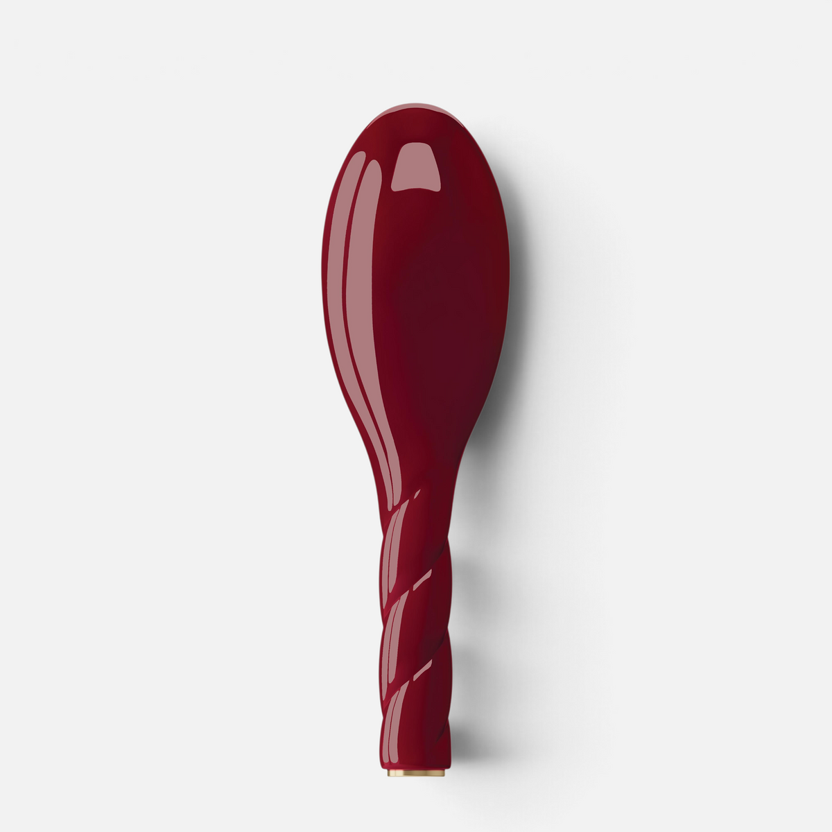 Shop Rescue Spa N.01 Petite Universal Hair Brush in cherry red with a twisted handle and natural boar bristles