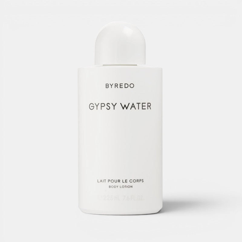 Byredo Gypsy Water body lotion bottle on a white background
