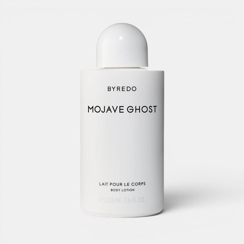 Byredo Mojave Ghost body lotion bottle on a white background