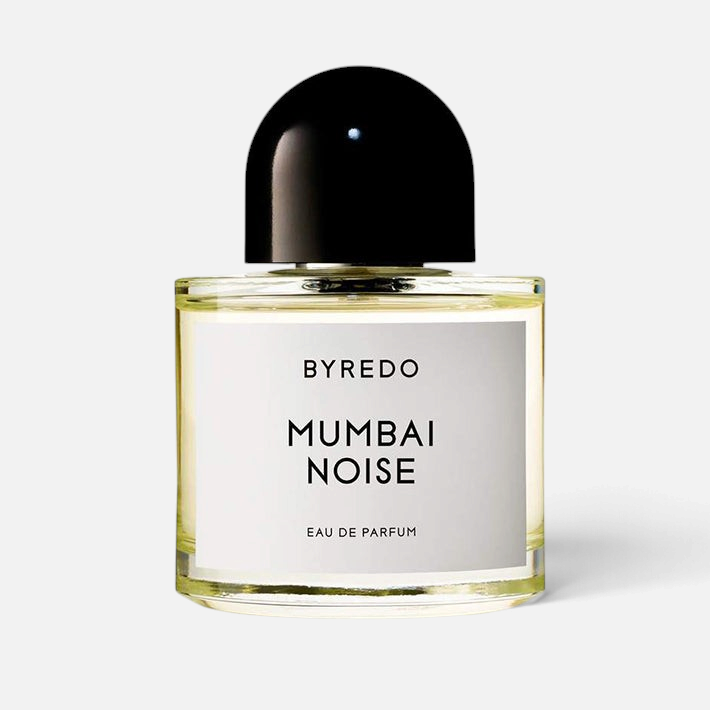 Shop Rescue Spa Byredo Mumbai Noise Eau De Parfum in a clear glass bottle with a black rounded cap.