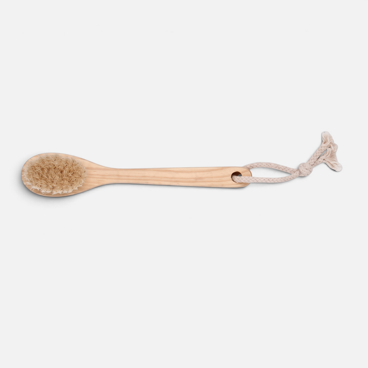 Shop Rescue Spa cedar complexion brush with soft boar bristles and an 8-inch long handle for facial dry brushing.