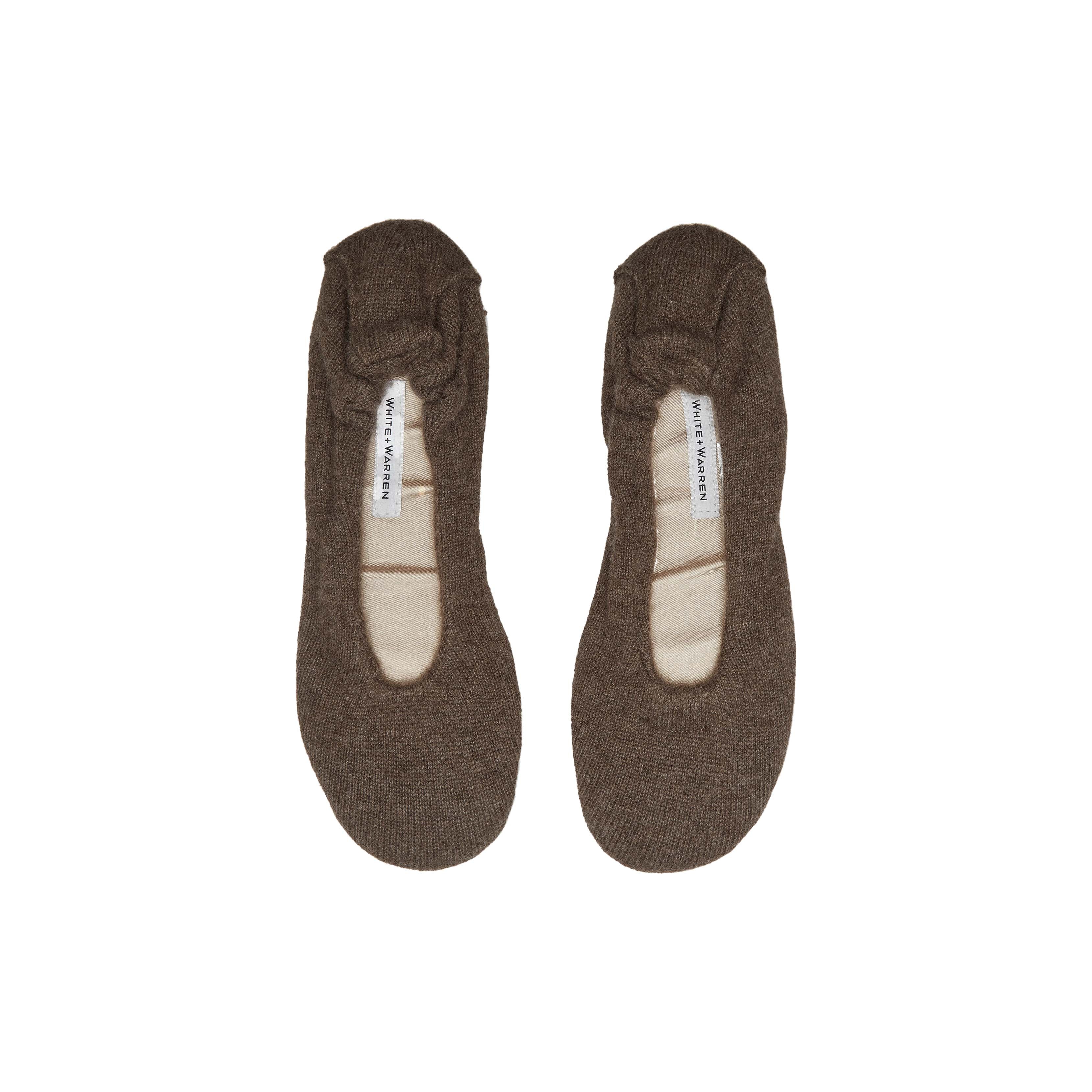 Cashmere Ballet Slipper Russet Brown