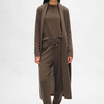 Cashmere Long Robe Russet Brown