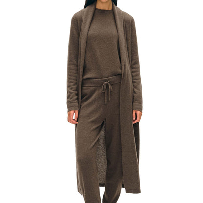 Cashmere Long Robe Russet Brown