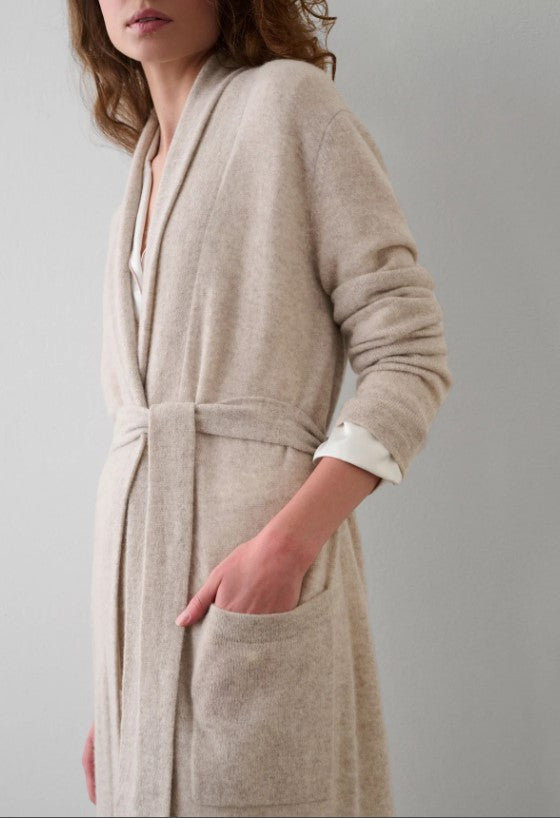 Cashmere Long Robe Sandwisp Heather