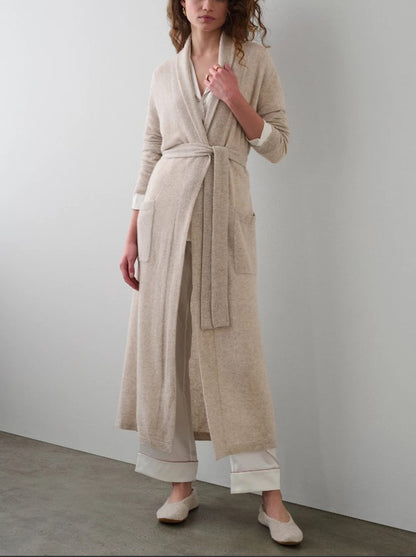 Cashmere Long Robe Sandwisp Heather