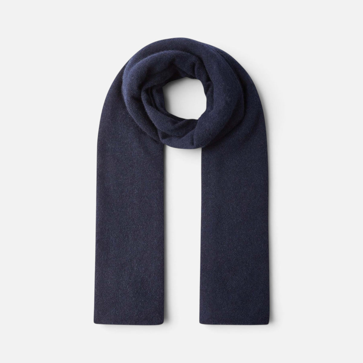 Shop Rescue Spa navy blue cashmere travel wrap, a soft and versatile unisex knit scarf or blanket accessory.