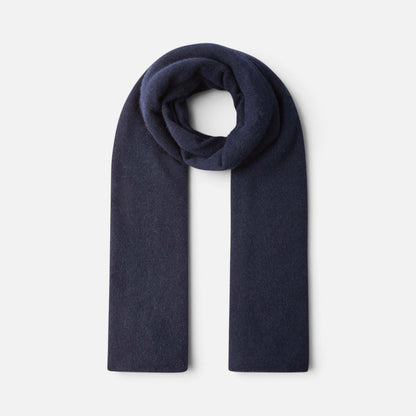 Shop Rescue Spa navy blue cashmere travel wrap, a soft and versatile unisex knit scarf or blanket accessory.