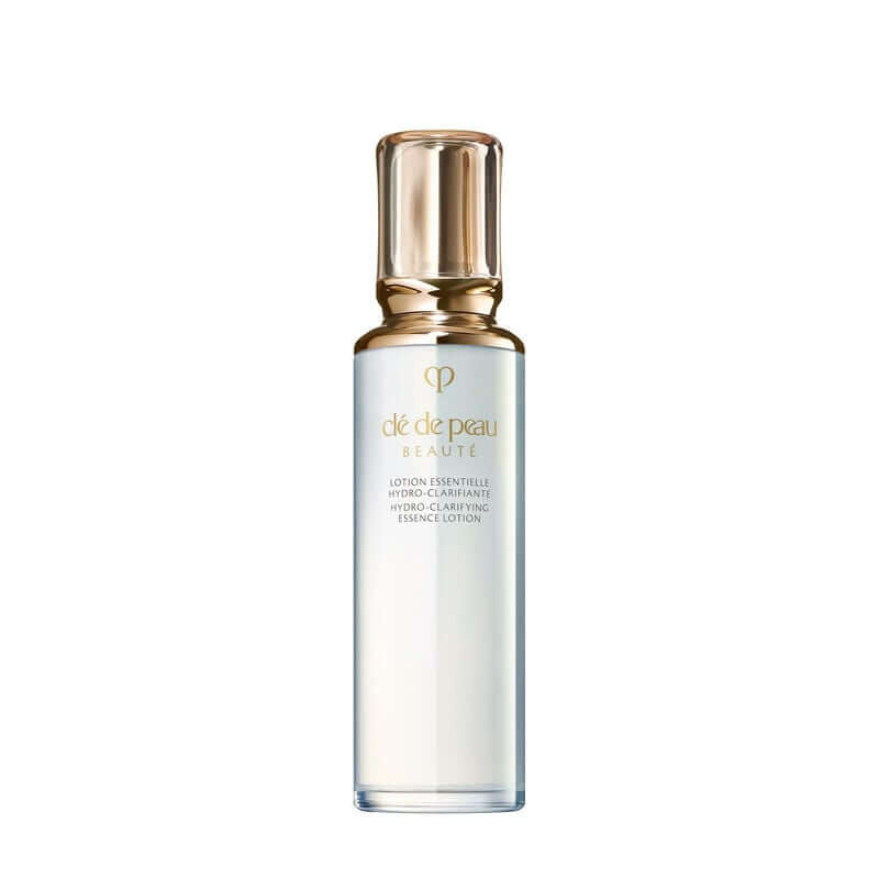 Cle De Peau Beaute Hydro Clarifying Essence Lotion positioned upright with a white background. Hydrates &amp; refines normal to oily skin for 24 hrs.