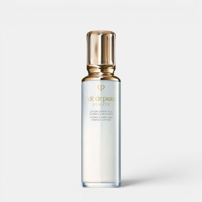 Cle De Peau Beaute Hydro Clarifying Essence Lotion positioned upright with a white background. Hydrates &amp; refines normal to oily skin for 24 hrs.